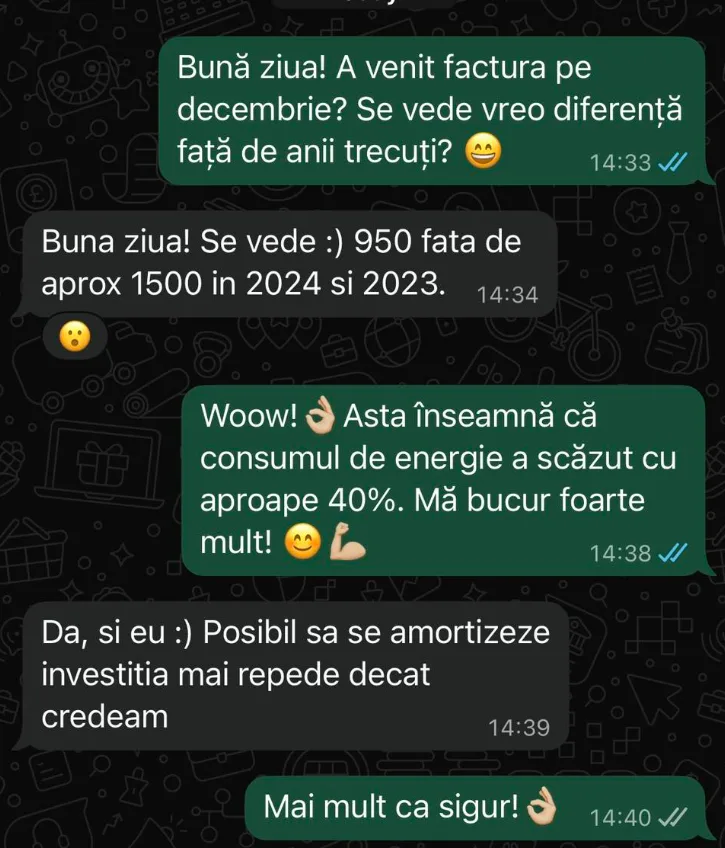 Comparație costuri energie cu și fără izolație cu spumă poliuretanică